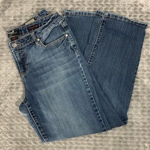 Earl Jeans Dark Wash Straight Leg with Rhinestone Embellishments Size 12P